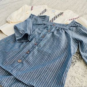 PEASANT TOPS | girls quarter sleeve